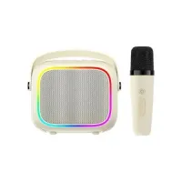 Havit SK818BT Mini Portable Karaoke Beige Bluetooth Speaker with Microphone